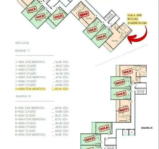 AQUA Resort 10th Floor Plan