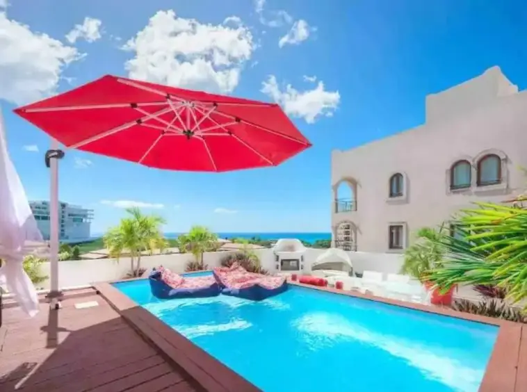 rooftop terrace pool porto cupecoy st maarten