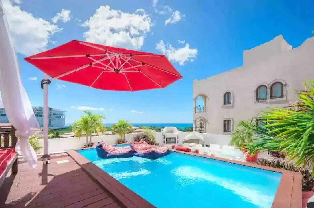 rooftop terrace pool porto cupecoy st maarten